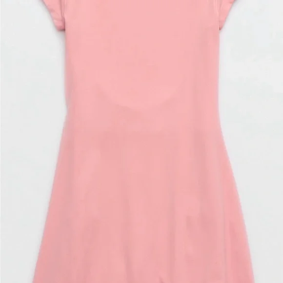 Aerie Offline Pink Activewear Mini Dress Built In Shorts Open Back Pickleball M - Picture 3 of 9